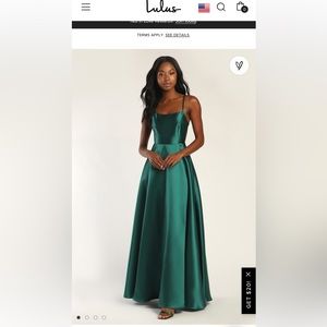 NWT lulus dress dark green. Size M